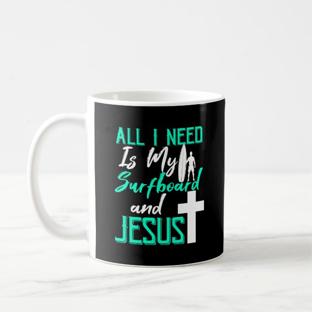 Mug Surf Christian Surfer Jesus Surf cadeau (Gauche)