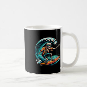Mug Surf Cool Pour Hommes Femmes Squelette Surfeur Pla