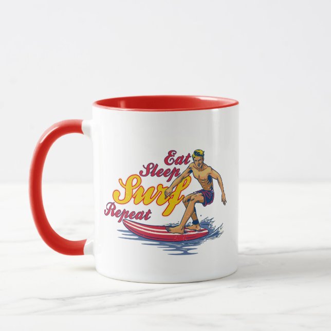 Mug Surf de sommeil Répéter le cadeau Cool pour les su (Gauche)