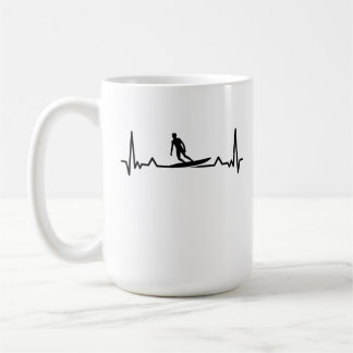 Mug Surf de surf Heartbeat Line Dons Amusants