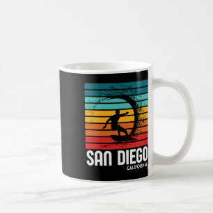 Mug Surf San Diego Californie Plage Vintage Rétro Surf
