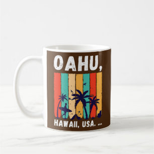 Mug Surf Spot Oahu Hawaii USA Surfeur de surf rétro