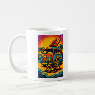Mug Surf Van Skeleton coucher de soleil