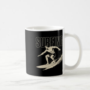 Mug Surf Vintage Rétro Vague Surfeur Plage Hawaï