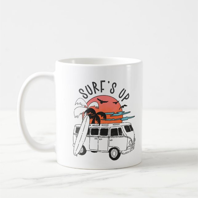 Mug Surf Vintage Summer Van Sunset (Gauche)