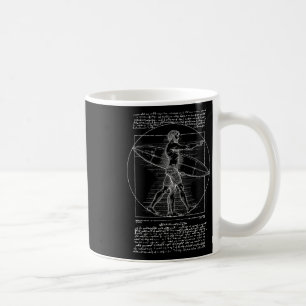 Mug Surfant Surfeur Vintage Homme de Vitruve Léonard d