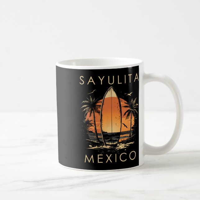 Mug Surfboarder Sayulita Mexico Beach Surfing Surfer V (Droite)
