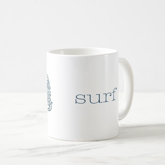 Mug Surfer bleu (Devant droit)