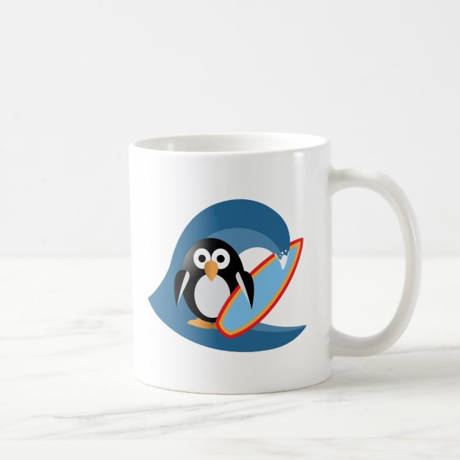 Mug Surfer de pingouin (Droite)