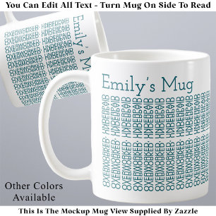 Mug Surmené. Sous-payé. Message caché sur le travail d