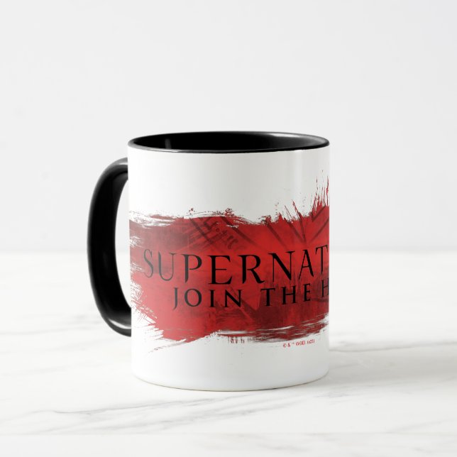 Mug Surnaturel "Join Hunt" Red Splash (Devant gauche)