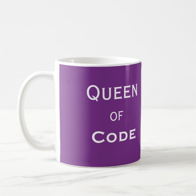 Mug Surnom femelle drôle de programmeur - reine de (Gauche)