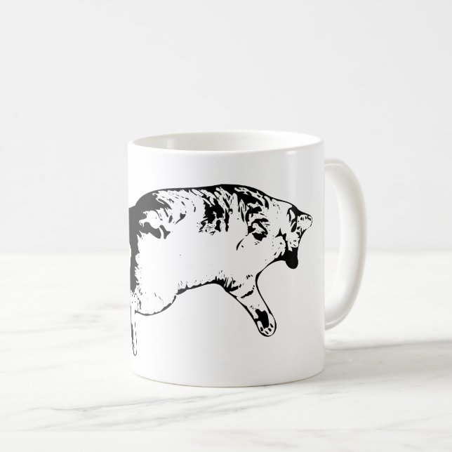 Mug Surprise joueuse en encre fine (Devant droit)