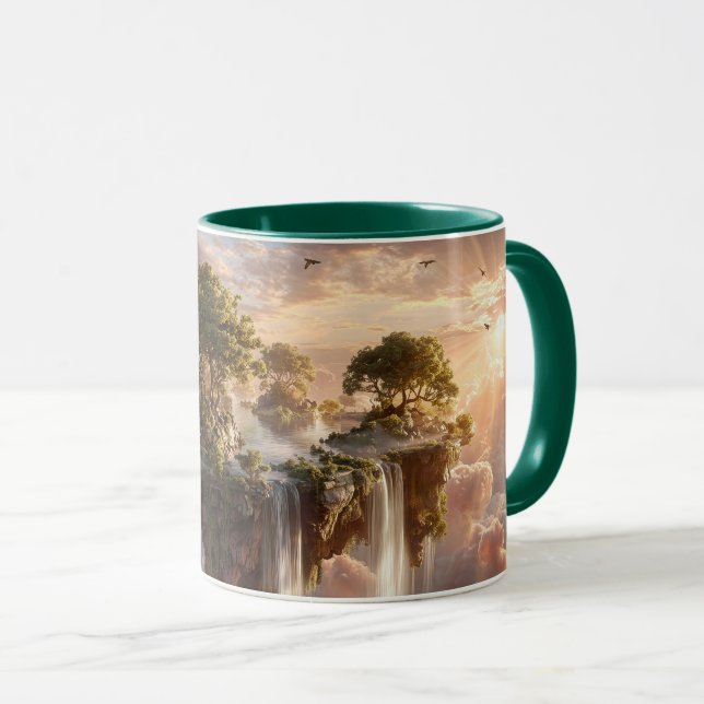 Mug Surreal Floating Islands With Waterfalls (Devant droit)