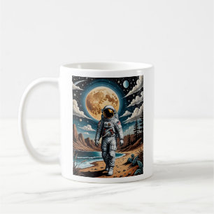 Mug Surreal Moon Astronaut Paysage T Shirt