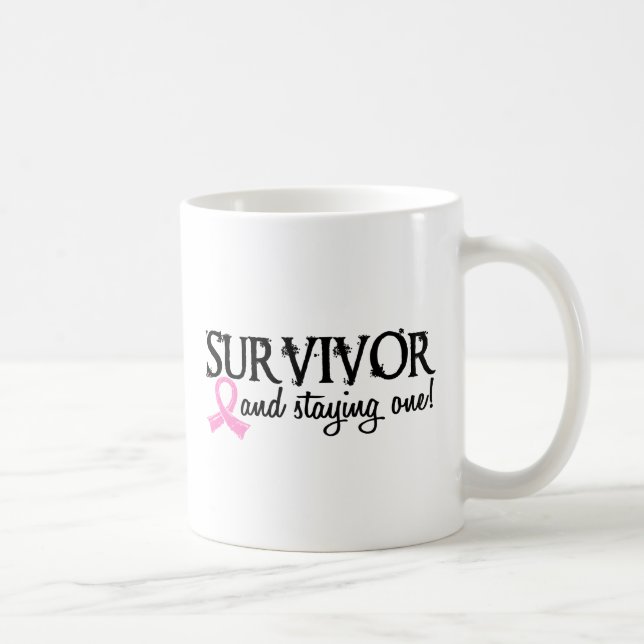 Mug Survivant 18 de cancer du sein (Droite)
