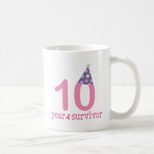 Mug Survivant de cancer du sein de 10 ans