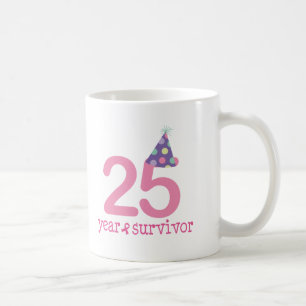 Mug Survivant de cancer du sein de 25 ans