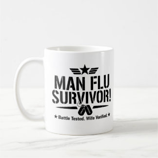 Mug Survivant de la grippe masculine – Testé au combat