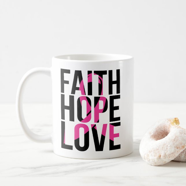 Mug Survivant de la lutte contre le cancer du sein (Avec donut)