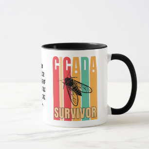 Mug SURVIVANT RÉtro CICADA avec texte personnalisé