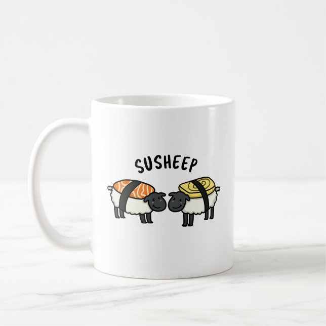 Mug Susheep Funky Sushi Sheep Pun (Gauche)