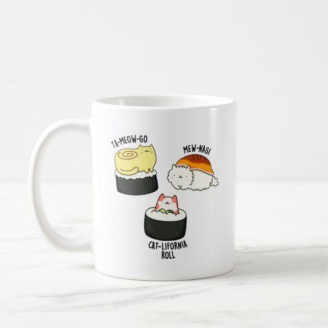 Mug Sushi Cats Funny Sushi Pun (Gauche)