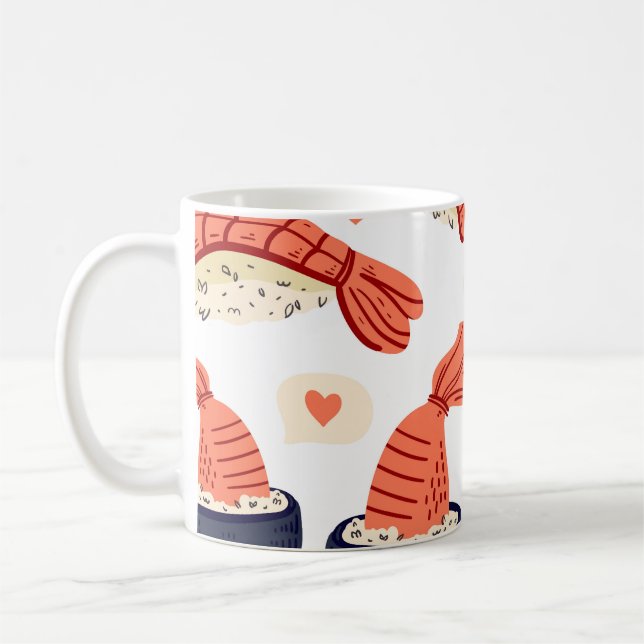 Mug Sushi Japonais nourriture Motif sans soudure (Gauche)
