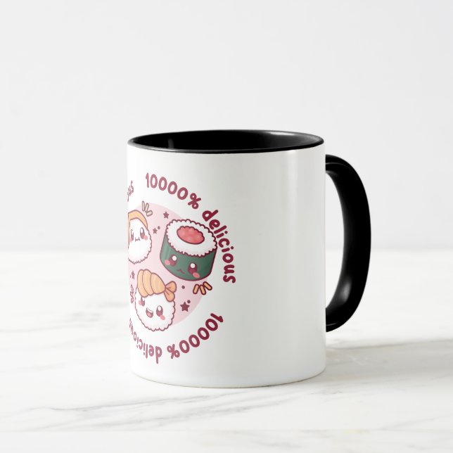 Mug sushi kawaii avec des citations drôles pour amoure (Devant droit)