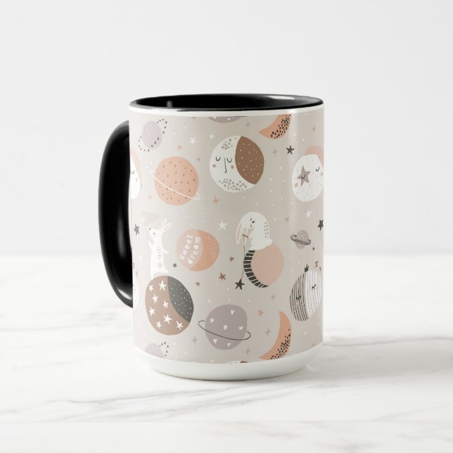 Mug Sweat Dream Bunnies Dans Motif spatial (Devant gauche)