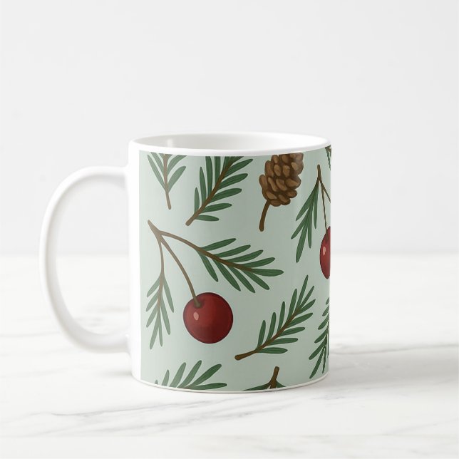 Mug 🌿 Sweet Cherry Woodland Holiday Collection (Gauche)