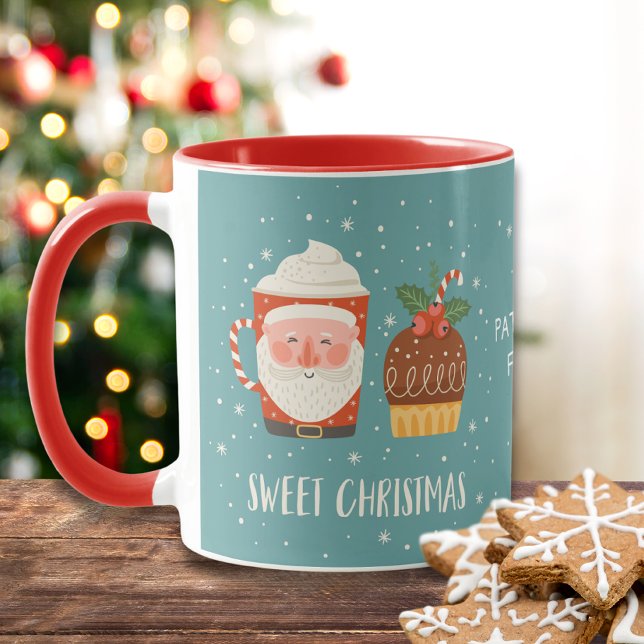 Mug Sweet Christmas Cute Père Noël Moderne Personnalis (Créateur téléchargé)