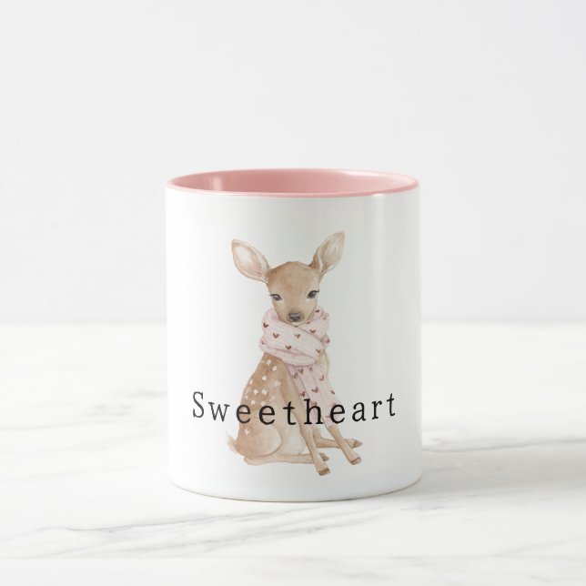 Mug Sweet Cream Raccoon Heart Donut (Centre)
