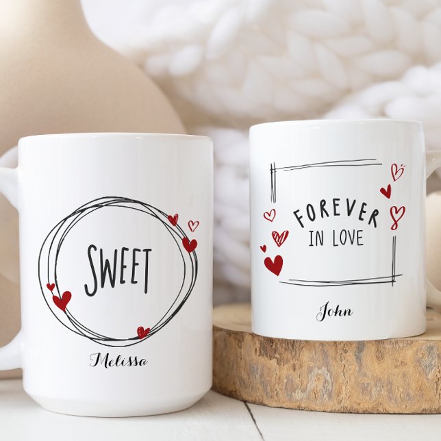 Mug Sweet Forever Love Valentines Jour Couple (Créateur téléchargé)