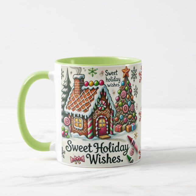 Mug Sweet Holiday Wives Candy House et neige (Gauche)
