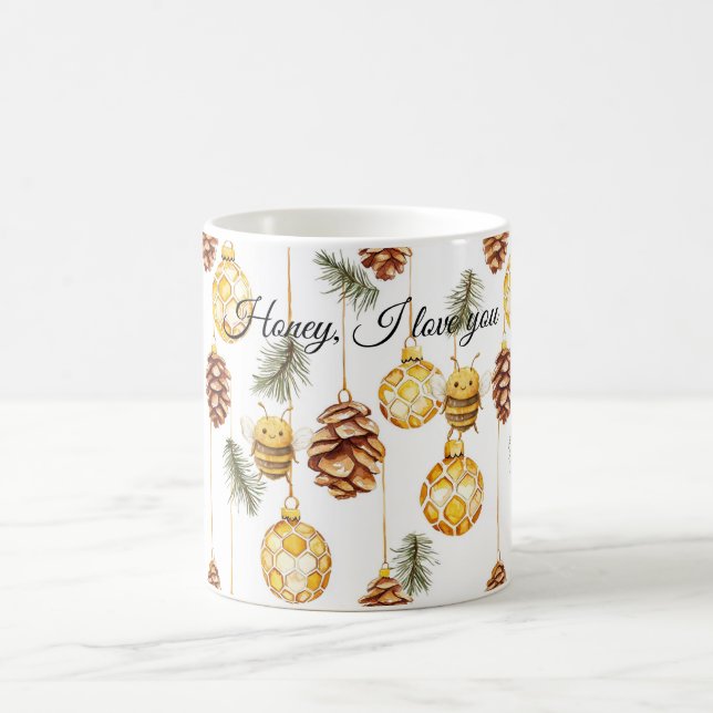 Mug Sweet Honey Bees Pine Cones (Centre)