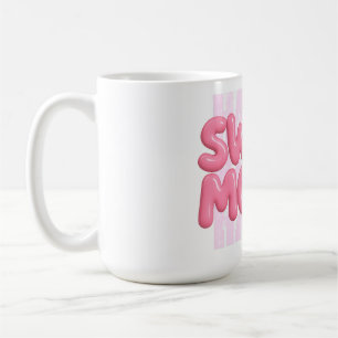 Mug Sweet Mood Bubble rose Lettrer mignonne esthétique