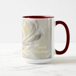Mug Sweet Mornings Rose Personnalisé Éditeurs de pâte