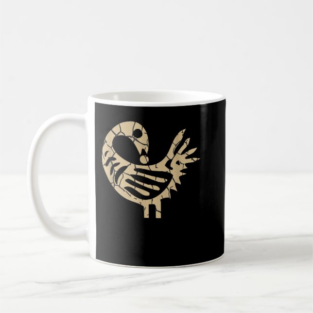 Mug Symbole Adinkra afrocentré Fleur d'Oiseau Sankofa (Gauche)