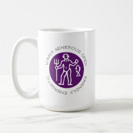 Mug Symbole astrologique violet Aquarius Zodiac