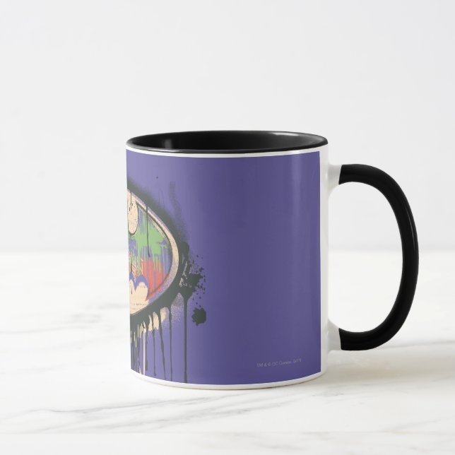 Mug Symbole Batman | Logo rouge violet vert (Droite)