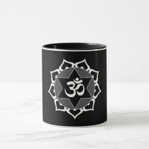 Mug Symbole blanc original d'OM de yoga