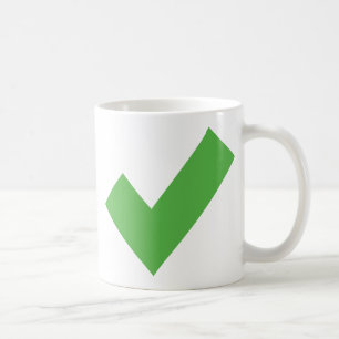 MUG SYMBOLE DE CONTRÔLE VERT VÉRIFIER CORRECT