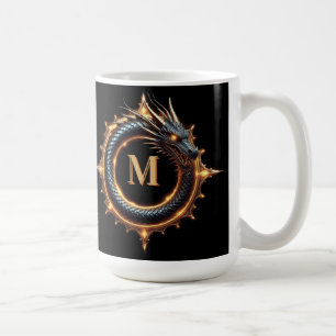 Mug 🐉 Symbole de Dragon de Fantaisie de Nom Personnal