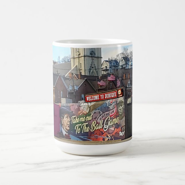 Mug Symbole de Dubuque, Iowa avec drapeau américain (Centre)