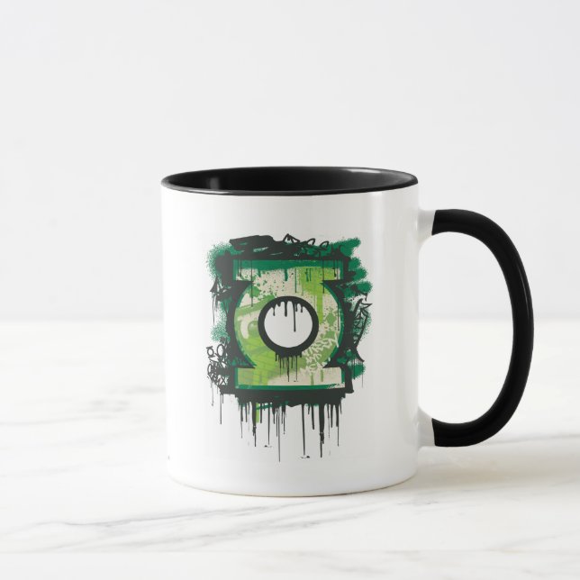 Mug Symbole de graffiti à lanterne verte (Droite)