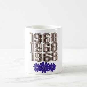 Mug SYMBOLE DE LA PAIX 1968 Hippie Fleur Puissance vio