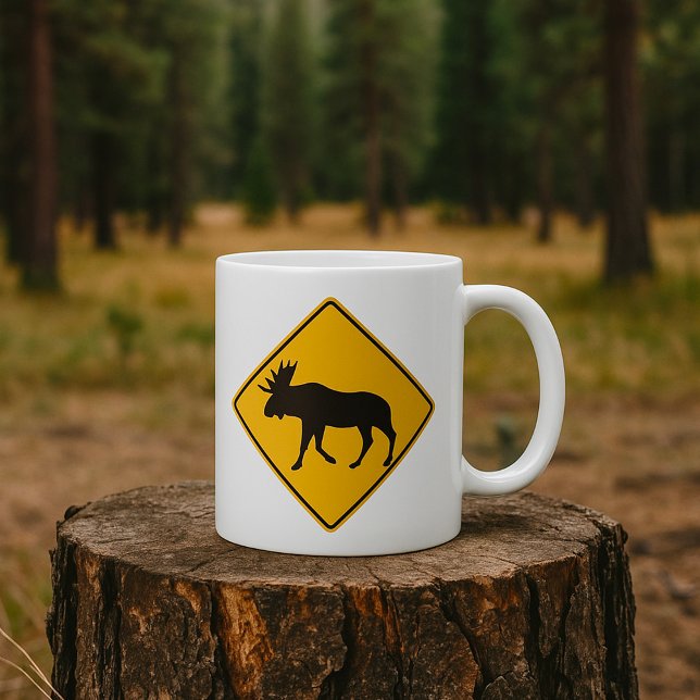 Mug Symbole de la route Moose (Créateur téléchargé)