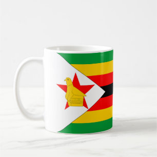 Mug symbole de nation de drapeau de pays du Zimbabwe