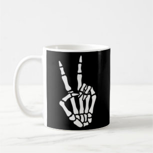 Mug SYMBOLE DE PAIX À MAIN Squelette Pour Ou
